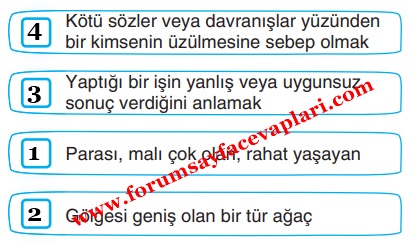 3. Sınıf Türkçe Ders Kitabı Sayfa 40-41-42-43-44 Cevapları Sonuç Yayıncılık