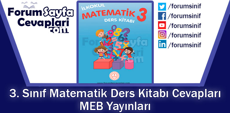 3. Sınıf Matematik Ders Kitabı Cevapları MEB Yayınları