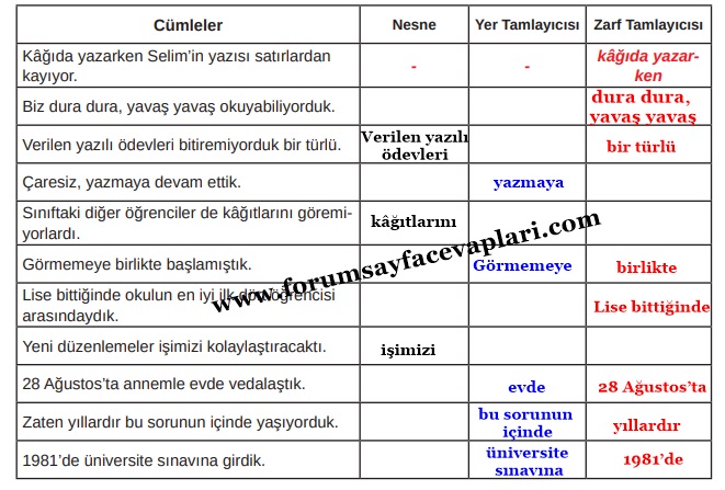 8. Sınıf Türkçe Ders Kitabı Sayfa 138-139-140-141-142-143 Cevapları MEB Yayınları