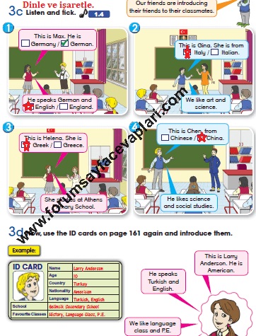 5. Sınıf İngilizce Ders Kitabı Sayfa 13-14 Cevapları Başak Yayınları