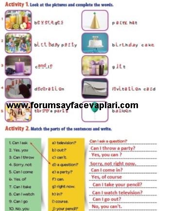 5. Sınıf İngilizce Ders Kitabı Sayfa 121-122-123-124-125 Cevapları MEB Yayınları