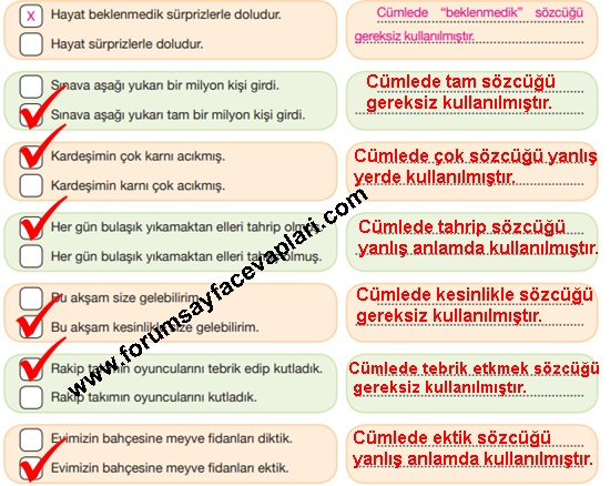 7. Sınıf Türkçe Ders Kitabı Sayfa 200-201-202-203-204-205 Cevapları Özgün Yayınları