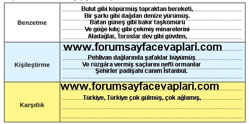 8. Sınıf Türkçe Ders Kitabı Sayfa 156-158-159-160-161 Cevapları MEB Yayınları