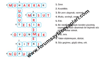 8. Sınıf Türkçe Ders Kitabı Sayfa 186-187-188-189-190-191 Cevapları MEB Yayınları