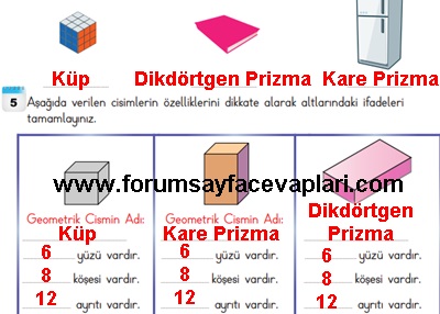 3. Sınıf Matematik Ders Kitabı Sayfa 212-213-214 Cevapları MEB Yayınları