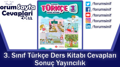 3. Sınıf Türkçe Ders Kitabı Cevapları Sonuç Yayıncılık