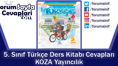 5. Sınıf Türkçe Ders Kitabı Cevapları KOZA Yayıncılık 2023