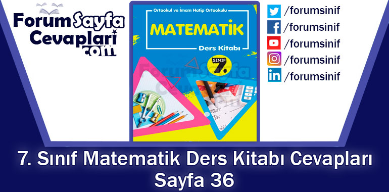 7. Sınıf Matematik Ders Kitabı 36. Sayfa Cevapları Berkay Yayıncılık