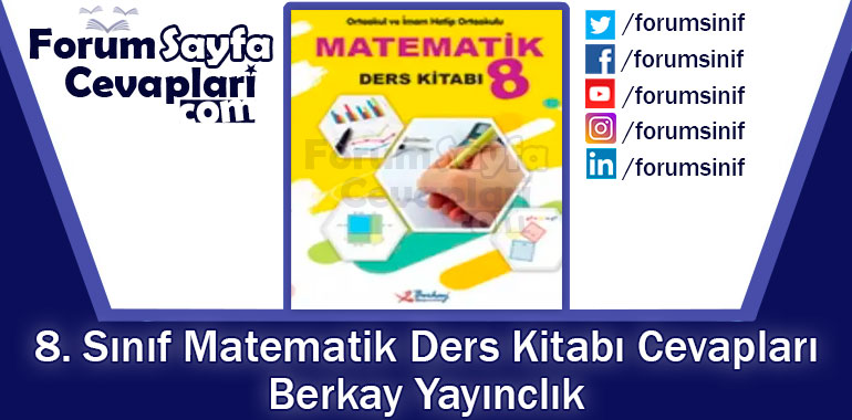 8. Sınıf Matematik Ders Kitabı Cevapları Berkay Yayıncılık