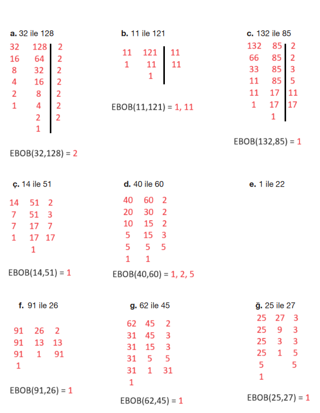 8. Sınıf Matematik Ders Kitabı 26-28-29-34-35. Sayfa Cevapları Berkay Yayıncılık