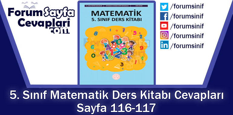 5. Sınıf Matematik Ders Kitabı Sayfa 116-117. Cevapları MEB Yayınları
