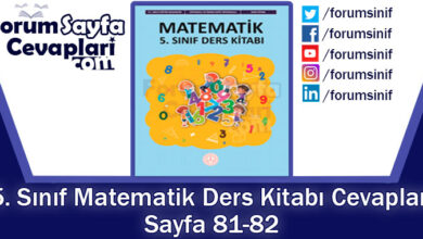 5. Sınıf Matematik Ders Kitabı Sayfa 81-82. Cevapları MEB Yayınları