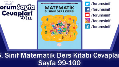 5. Sınıf Matematik Ders Kitabı Sayfa 99-100. Cevapları MEB Yayınları