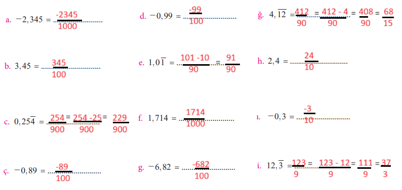 7. Sınıf Matematik Ders Kitabı 47-50-51. Sayfa Cevapları MEB Yayınları