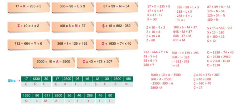 4. Sınıf Matematik Ders Kitabı Sayfa 100-101-102 Cevapları ADA Yayıncılık