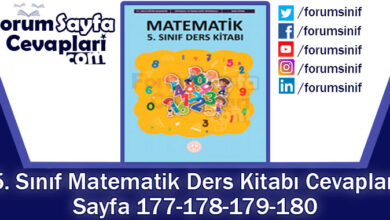 5. Sınıf Matematik Ders Kitabı Sayfa 177-178-179-180. Cevapları MEB Yayınları