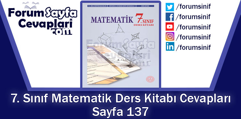7. Sınıf Matematik Ders Kitabı 137. Sayfa Cevapları MEB Yayınları
