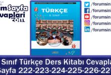 8. Sınıf Türkçe Ders Kitabı Sayfa 222-223-224-225-226-227 Cevapları Ferman Yayıncılık